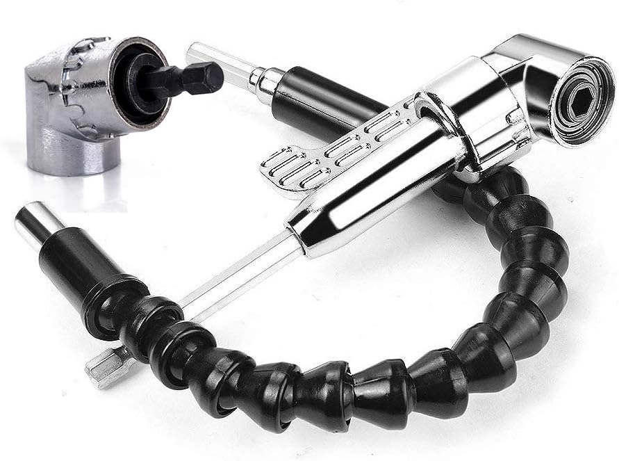 2Pcs 105 Degree 1/4”Right Angle Drill Adapter Hex Shank Screwdriver