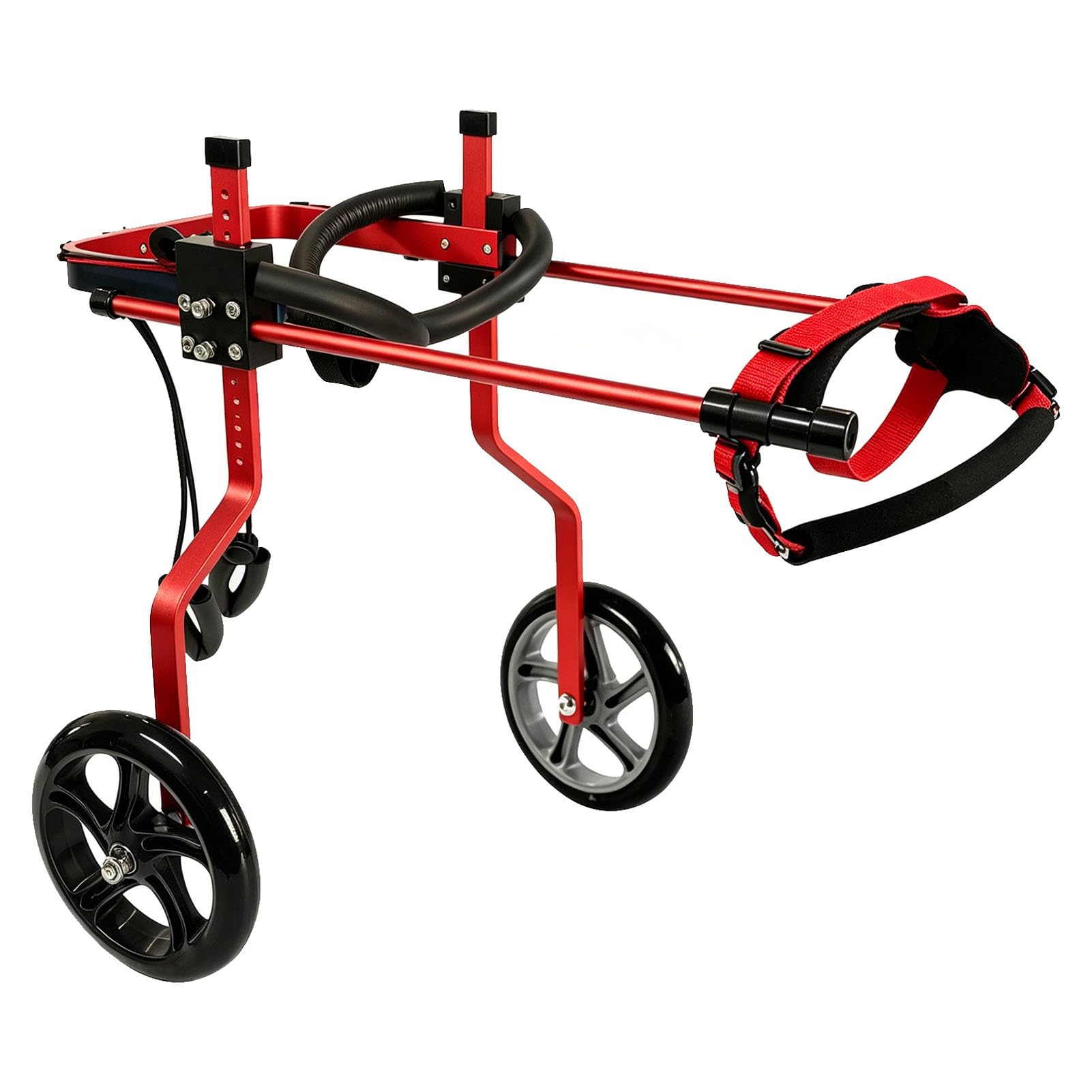 Sjmdmzd C Dog Wheelchair For Back Legs, Adjustable Two-Wheel Doggy Wheel-Hair Art, Rear Limb Pet Rehabilitation, Pet Wheelchair For Disabled Hind Legs, Walking Disabled Dog Walking Assistant Xxs 3