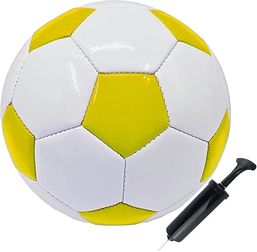 Balón de fútbol tamaño 2 bomba pequeña con aguja para entrenamiento en interiores y exteriores, sofá de práctica para niños pequeños, niños y niñas