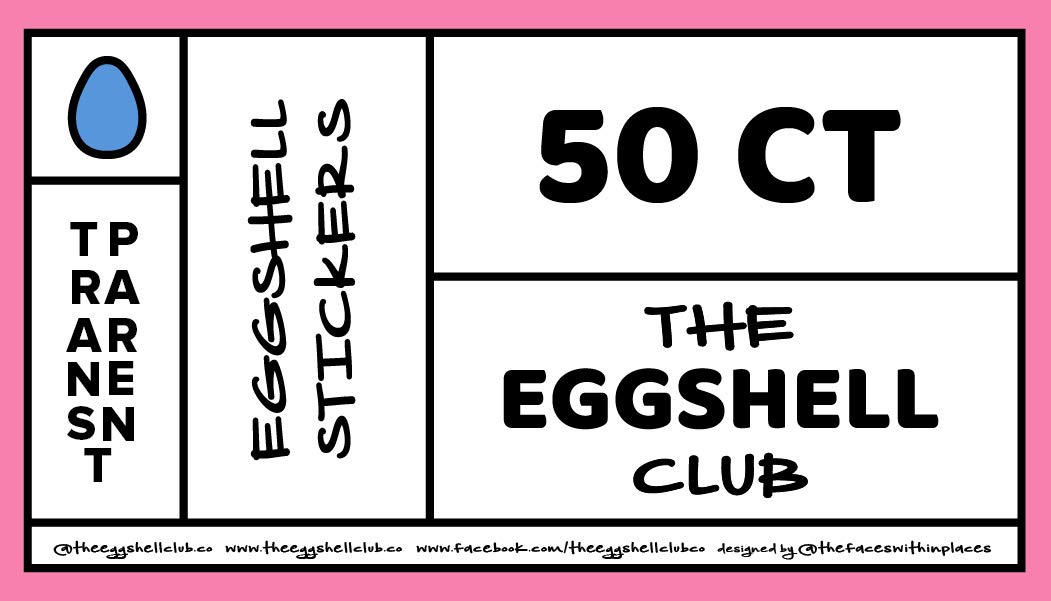 Blue Transparent | Premium Eggshell Sticker Blanks | 50 Pack | Sun-Proof UV Ink | Weather Resistant | Quick & Easy Peel