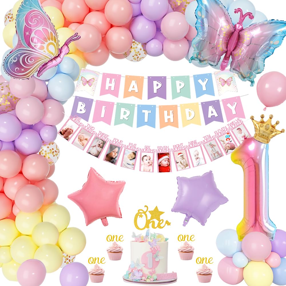 Confezione da 100 palloncini rosa e blu, 30,5 cm, rosa pastello, blu, bianchi, per feste, con nastro da 19,8 m, per rivelare il sesso, baby shower, compleanno, addio al nubilato, matrimoni