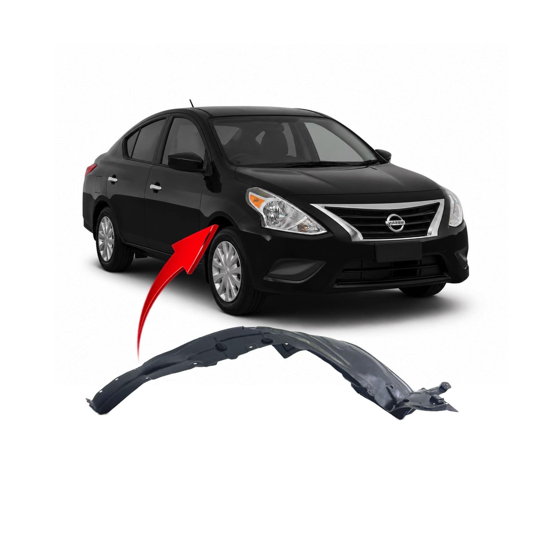 FitParts For Nissan Versa Note 2014–2019 Front Right Fender Liner
