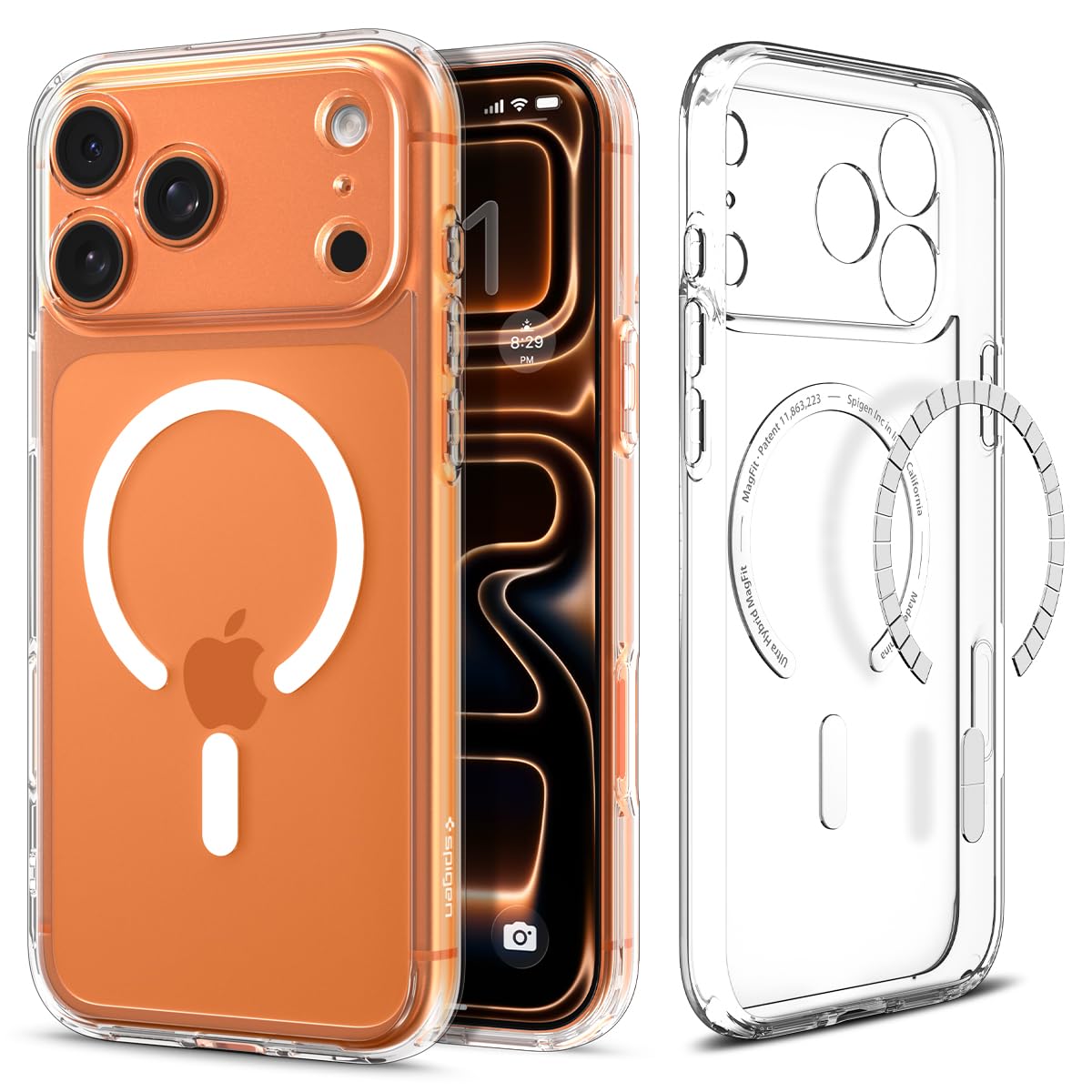 Spigen Ultra Hybrid Magfit Clear Case Compatible with iPhone 17/16/15/14/13/12 Series