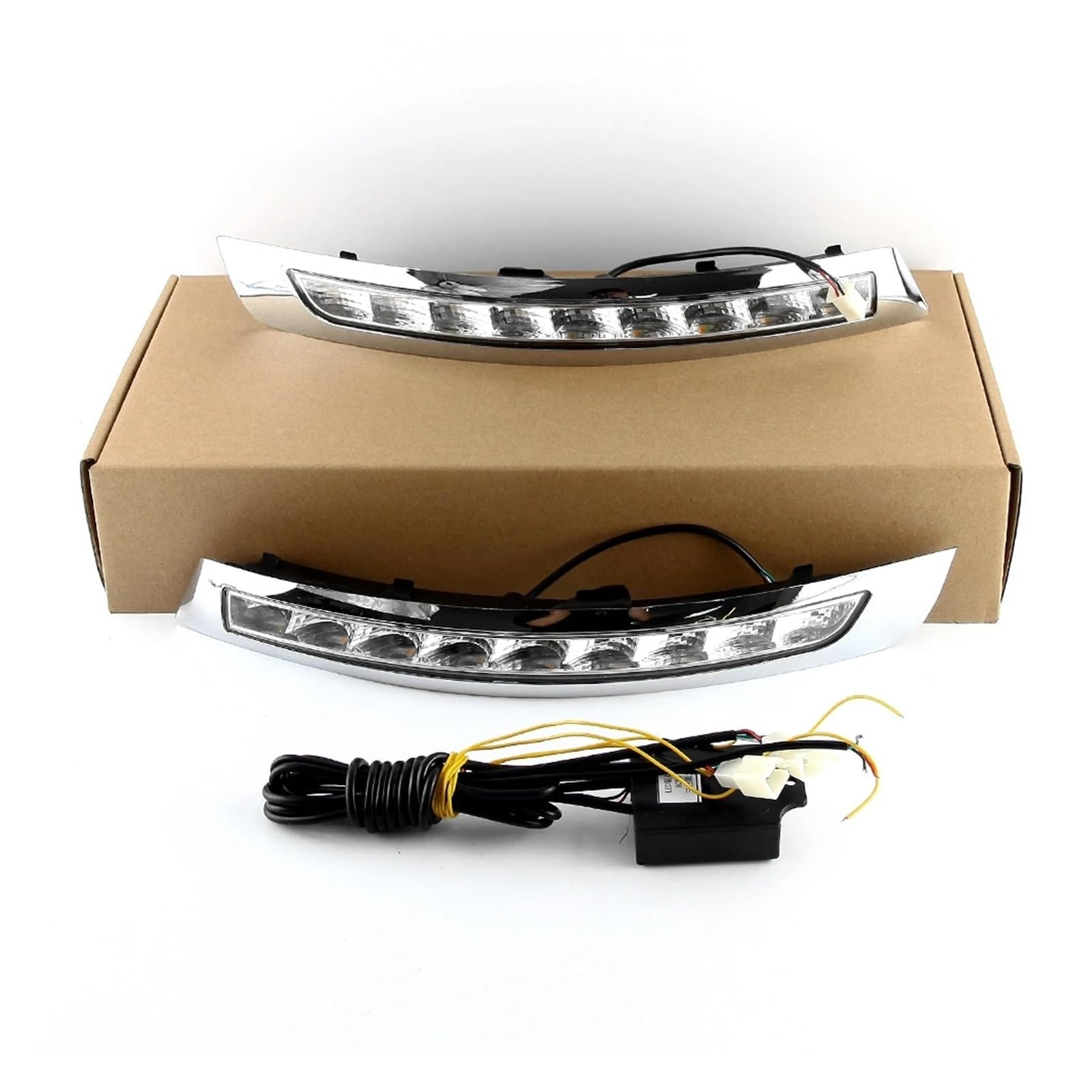 XCZPRKMXY LED DRL Daytime Running Light Front Fog Lamps with Turn Signal Compatible With Volvo XC90 2007 2008 2009 2010 2011 2012 2013 2014