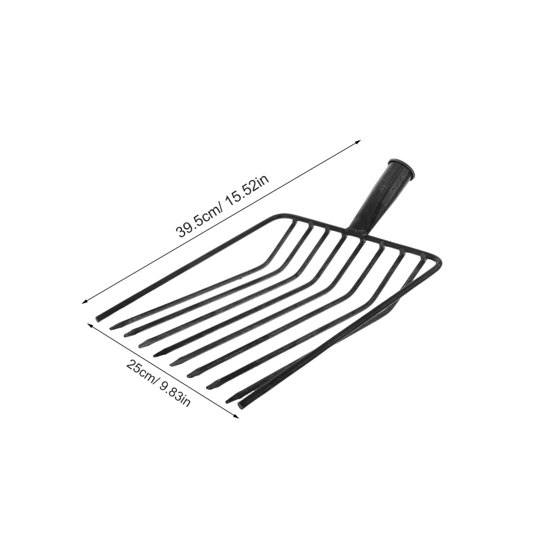 UPKOCH Horquilla Ancha De Acero para Jardinería y Estiércol, Cabezal De Repuesto Portátil De 10 Dientes, Herramienta Manual para Deshierbar y Aflojar Tierra En Tareas Agrícolas y Cuidado del Césped