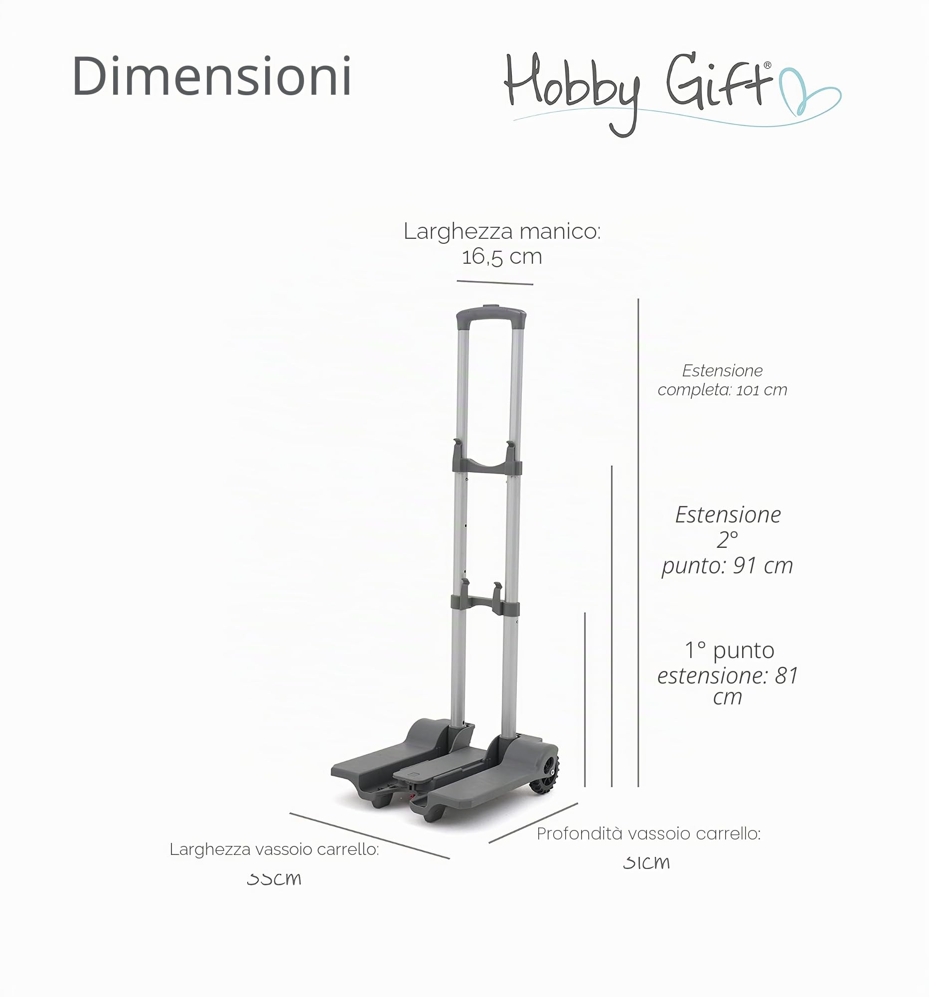 Hobby Gift Esclusiva borsa trolley per macchina da cucire, colore