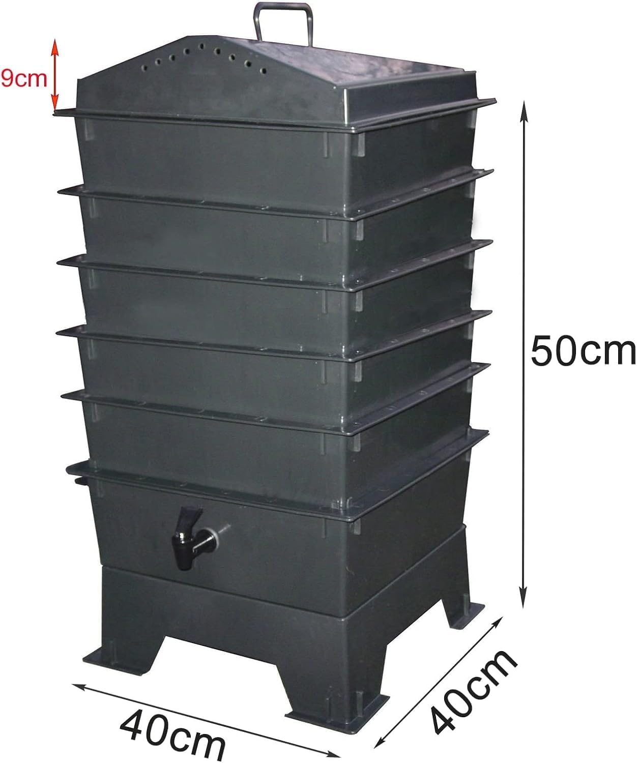 ミミズコンポスト 4段トレイ スピゴット付き 家庭用生ゴミ処理 ミミズコンポスト 4段トレイ スピゴット付き 家庭用生ゴミ処理