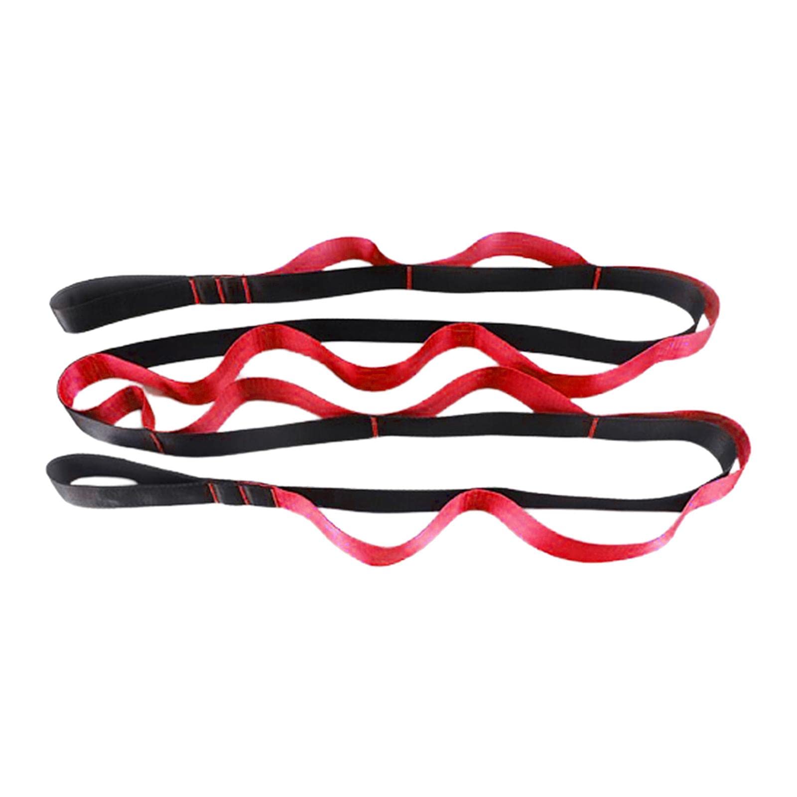 UJEAVETTE® Yoga Pilates Stretch Strap Fitness Pull Belt For Physical Therapy Red-image-11