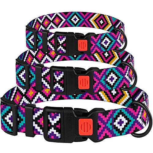 CollarDirect Aztec Hundehalsband Verstellbare Nylon Tribal Muster Geometrische Haustier-Halsbänder für Hunde Klein Mittel Groß Welpe Zubehör