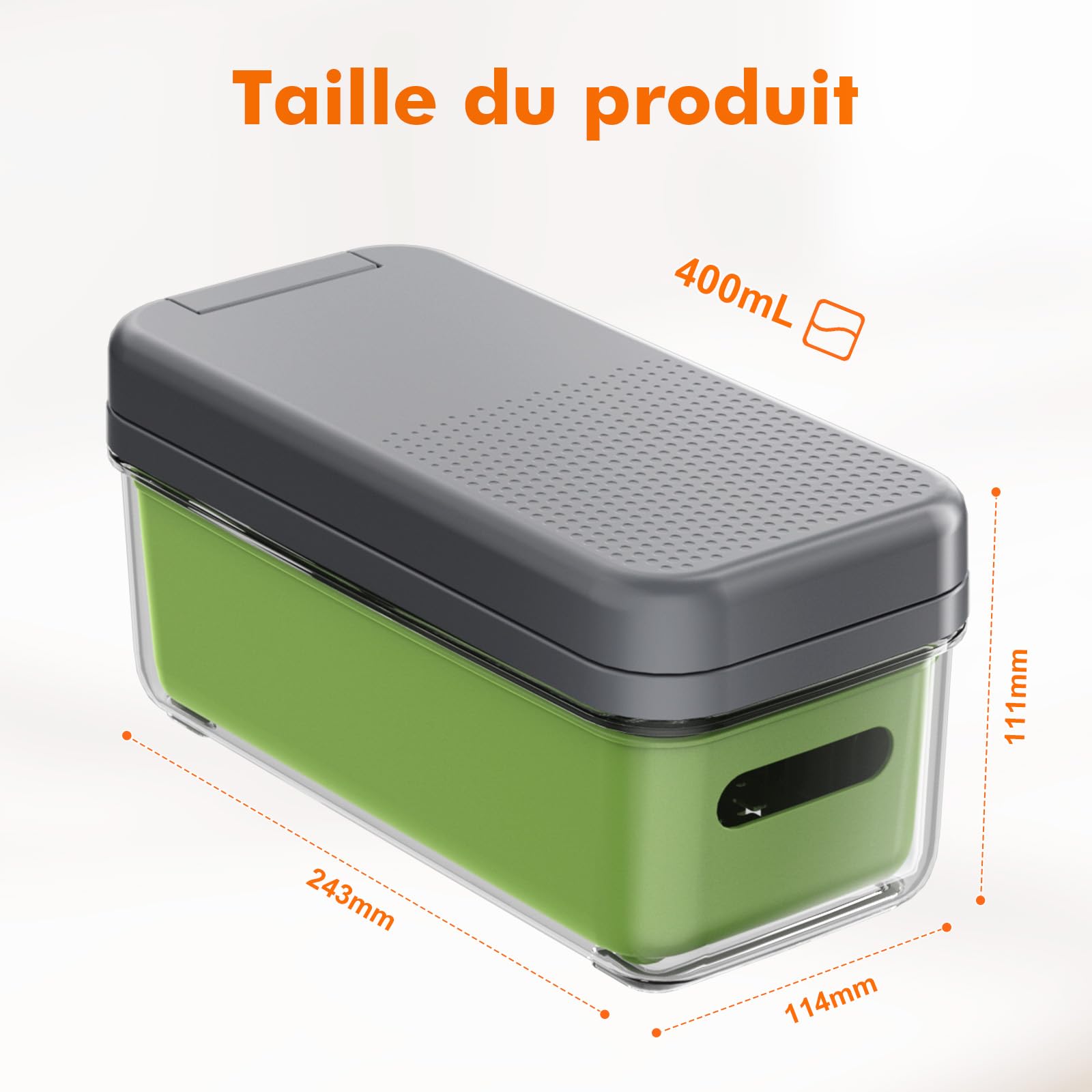 Ibergrif M524-7 Coupe-Légumes Multifonctions 8 en 1, Mandoline de Cuisine Professionnelle, Vegetable Chopper avec Bac Collecteur, Hachoir à Légumes Manuel pour Fruits, Légumes, Oignons, Fromage