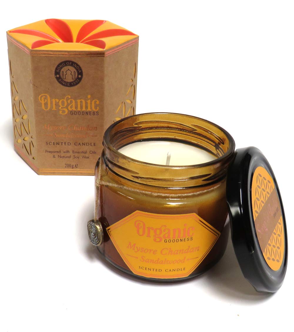 Organic Goodness Scented Soy Candle in a Glass Jar (Sandalwood)