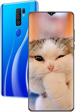 A11 Sim Free Unlocked Mobile Phones 6 7 Inch High Definition Water Drop Screen 13MP 24MP Pixels Android Phone Rear Fingerprint Unlock 4800Mah Battery Three In One Card Slot Mobile Phone Blue