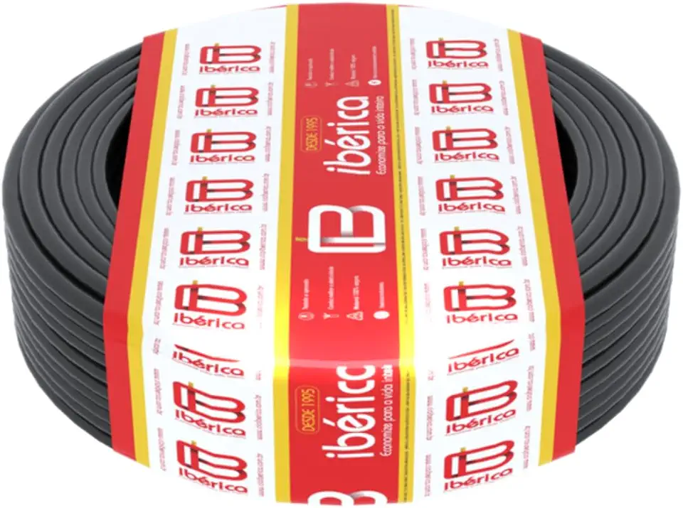 Fio Elétrico Cabo Flexível de Cobre Rolo 750V Para Casa Comercio Primeira Linha Antichama Inmetro Certificado (15, PRETO, 4,0MM²)