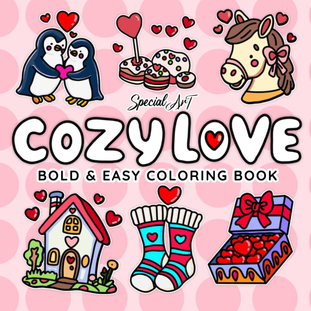 Cozy Love: A Cute and Relaxing Coloring Book of Love-Themed Scenes and Heartfelt Treasures: 1 (Relax and Color)
