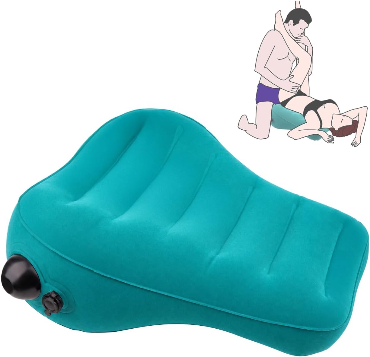 Inflatable Sex Pillow for Couples, Sex Cushion with Built-in Pump