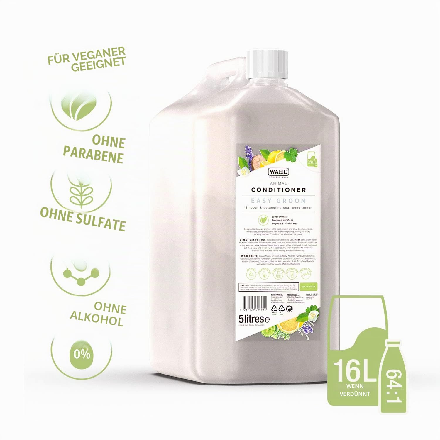 WAHL Showman Leicht Groom Conditioner - 5 lt - Clear, Unisex, WHL0131