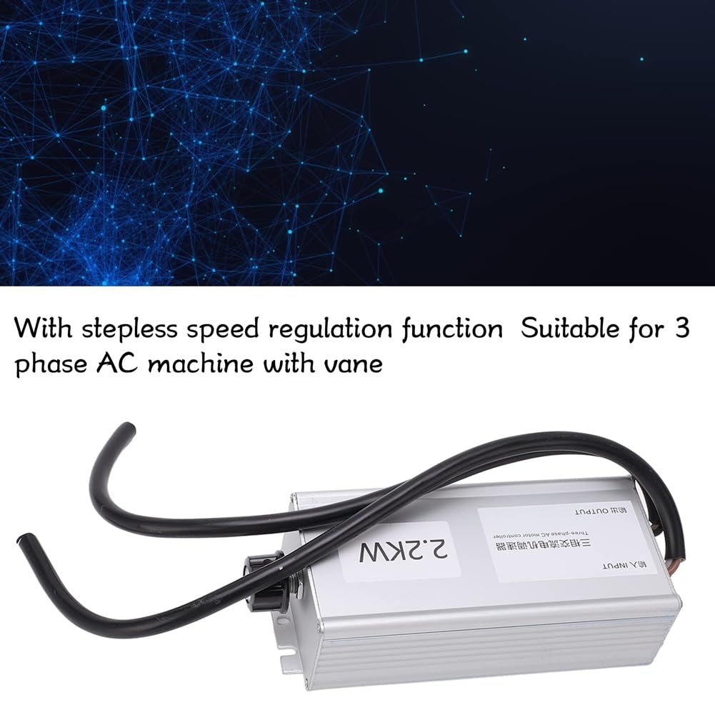 Regulator prędkości obrotowej silnika, 2,2 kW, trójfazowy, elektroniczny regulator prędkości obrotowej ze stopu aluminium, 380 V, regulator prędkości obrotowej do wentylatorów osiowych do