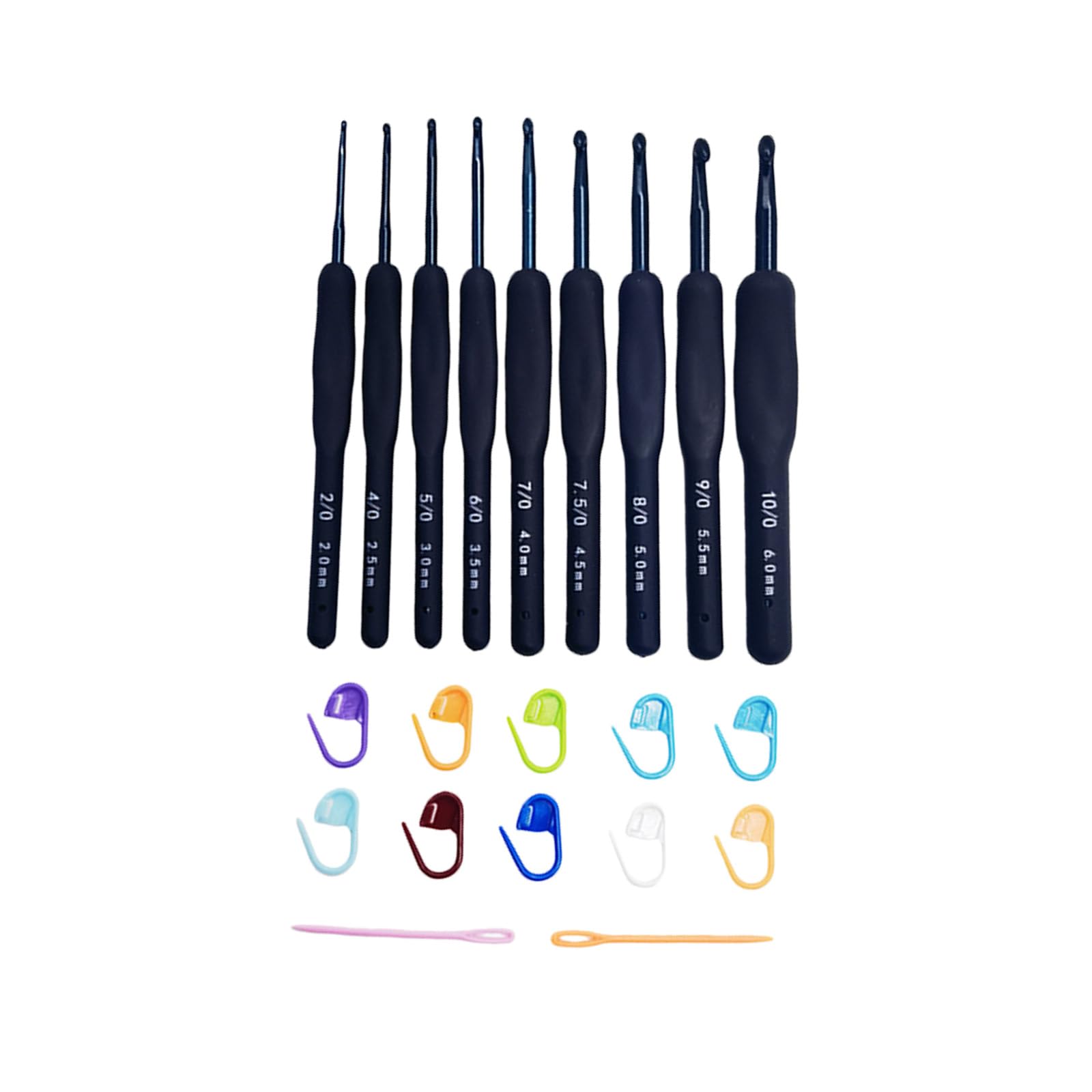 Creative Crochet Hook Set Multiple Size Ergonomic Handle Enhances Knitting Social Crafting Activity Crochet Hook