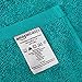 Amazon Basics 6 Piece Oversized Fade resistant Towel set, 100% Cotton towels for bathroom, soft and absorbent, 2 Bath Towels, 2 Hand Towels and 2 Washcloths bathroom towel set, Teal
