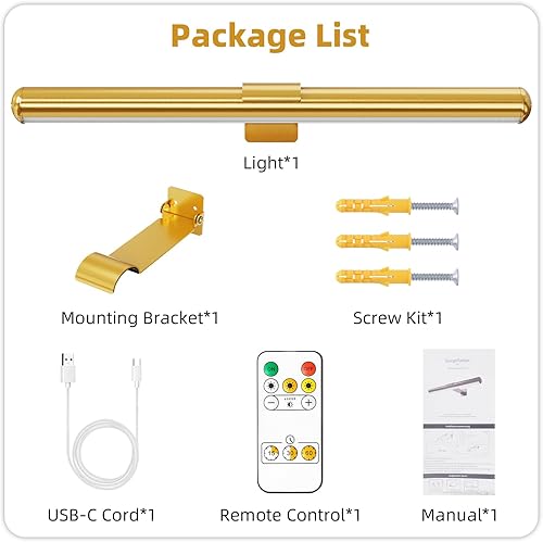 Miniatura 8 de Swatia Las luces LED de imagen tienen una disminución de 16 pulgadas, iluminación de pared totalmente metálica, se pueden cargar luces de retrato de