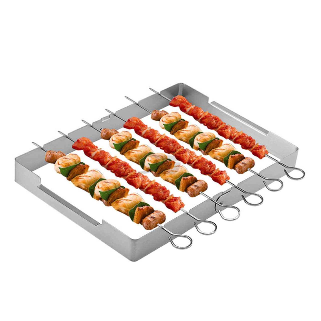 HANABASS Stainless Steel BBQ Grill Stand Heat-Resistant Rack Barbecue Tool for Outdoor Cooking