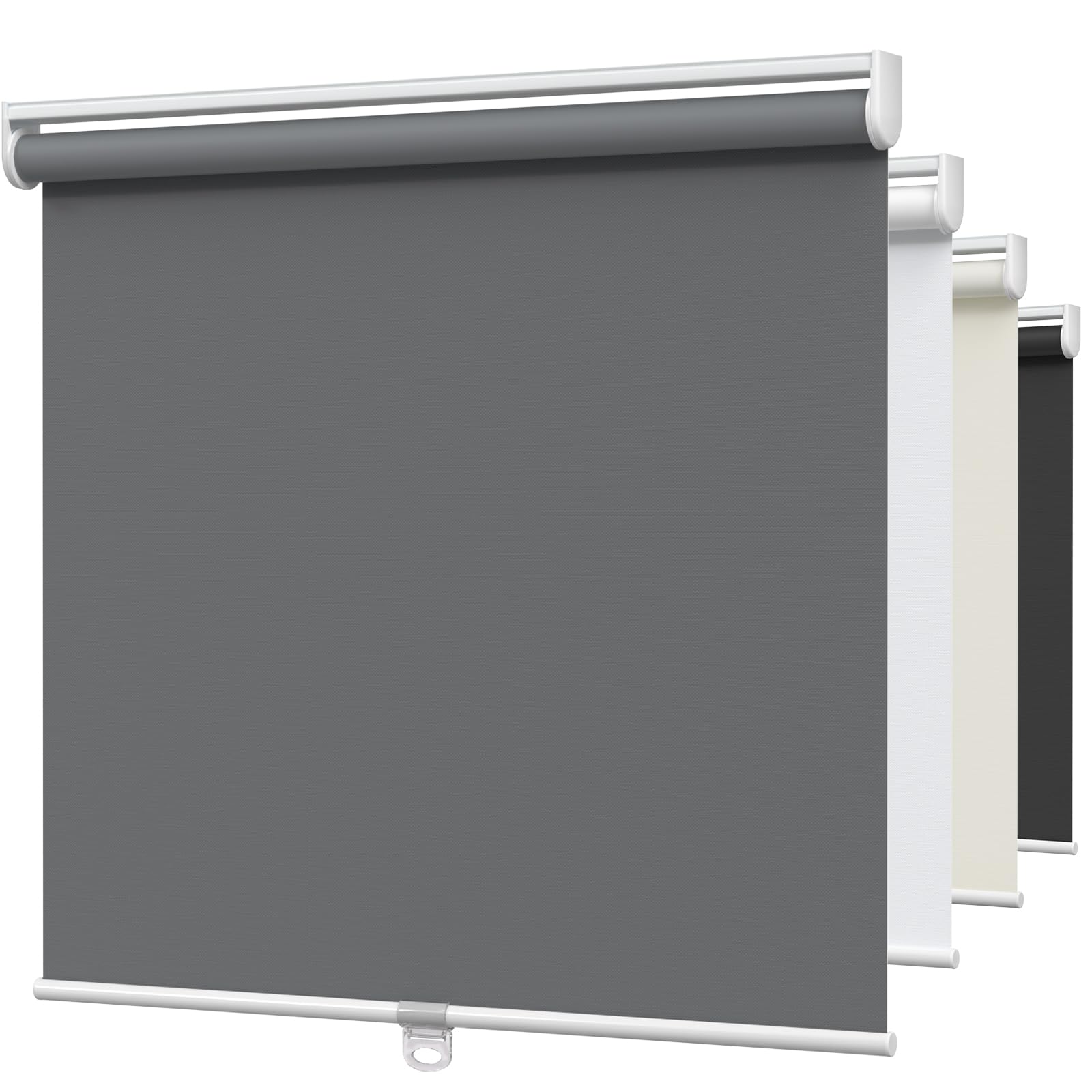 MYshade Blackout Cordless Roller Shades, Room Darkening Free-Stop Roll Up Blinds for Windows, Pull Down Blocking Blind for Home and Office, Easy to Install, 22" W X 72" H, Grey