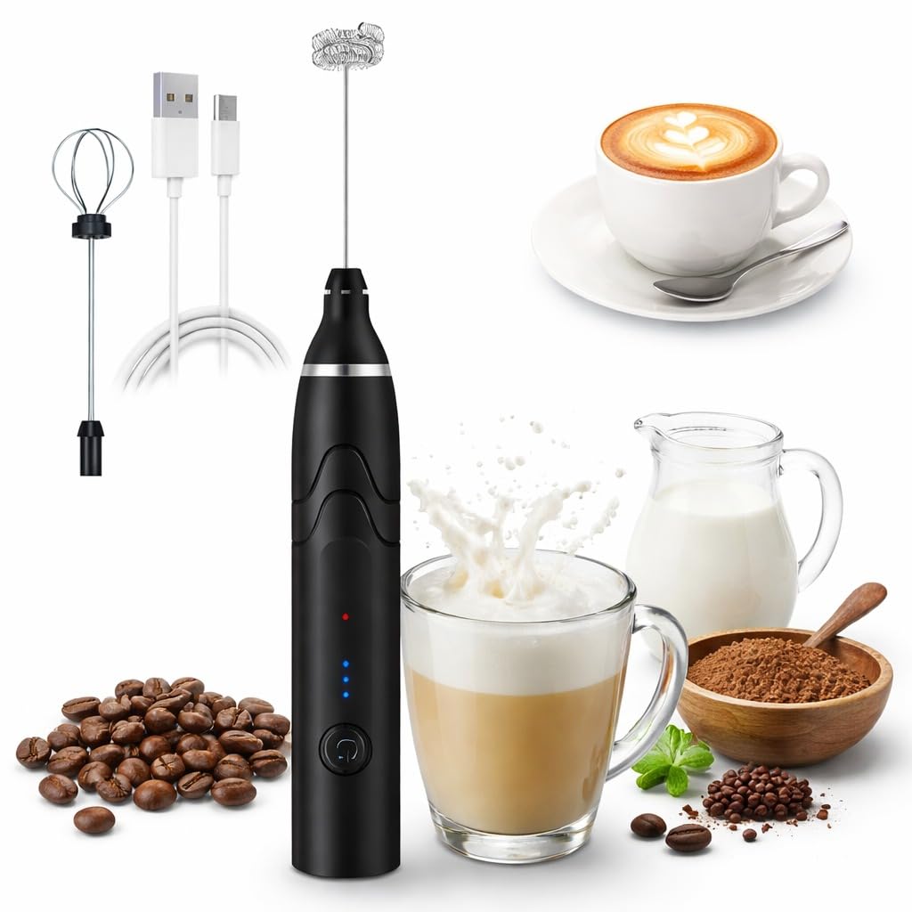 Mini Mixer Portátil USB Recarregável 13000RPM 3 Velocidades