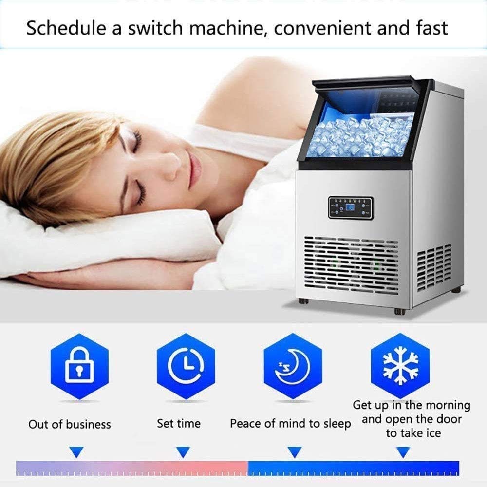 Czczc Ice Cube Maker Ice Maker Machine Countertop, Ice Maker Commercial, 132 Lbs/24h Portable Compact Ice Cube Maker on Fridge.com - View 6