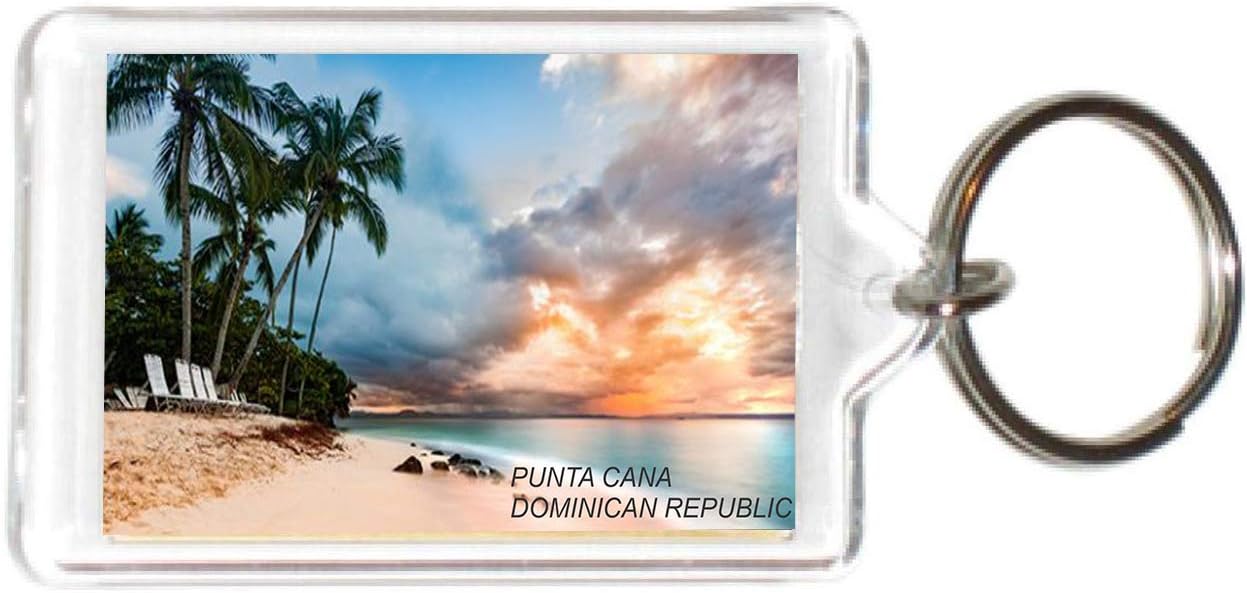 Dominican Republic Acrylic Keychains KeyRings Holders