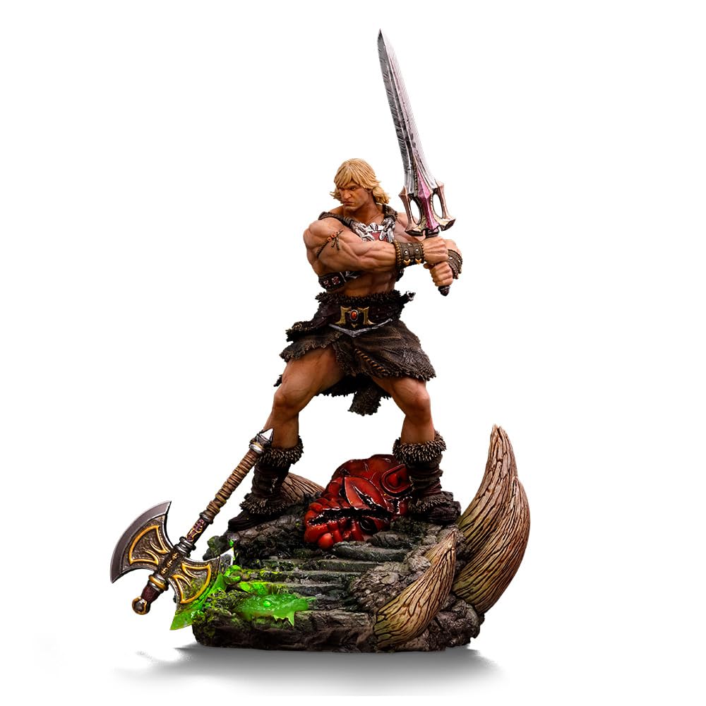 Masters of the Universe Deluxe Statue 1/10 HE-MAN Unleashed Iron Studios Live