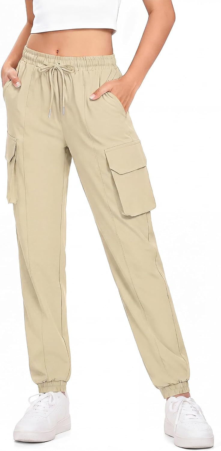 Girls Cargo Pants Waterproof Joggers Hiking Pants for Teen Girls | Lightweight & Breathable Material