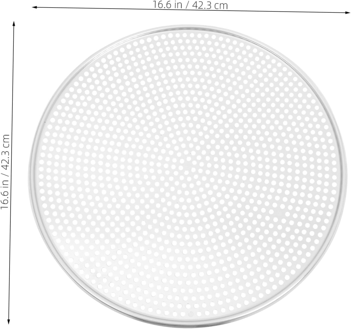 Round Aluminum Pizza Baking Screen with Holes Perforated Pizza Tray for Oven Nonstick Design for Easy Demolding and Cleaning for Home and Restaurant Use