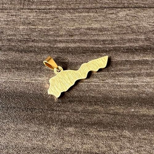 Fashion Stainless Steel Morocco Map Pendant Necklace4