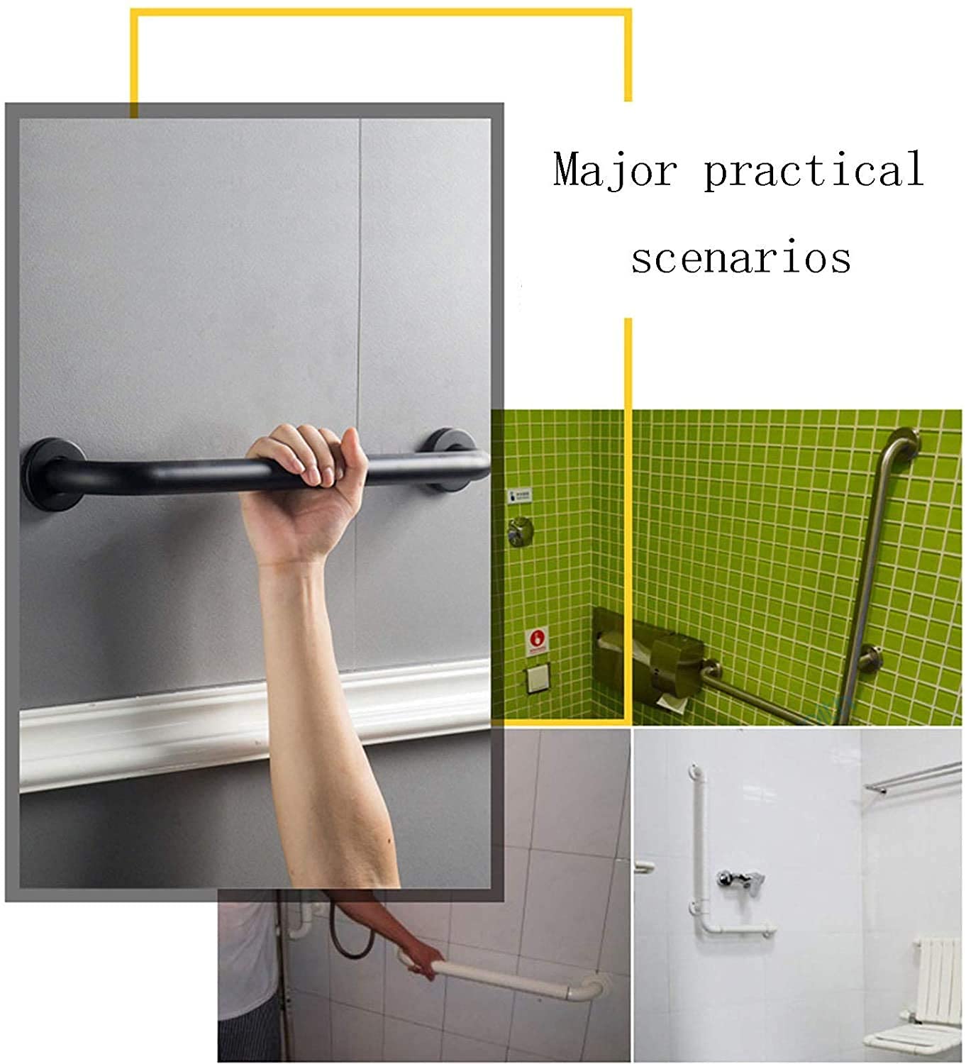 Barra de Agarre de Seguridad para Ducha Resistente sin Plomo, Barras de Agarre para Ducha de baño, aesorios de baño portátiles, Ayuda de Seguridad para el baño, Ayuda para la Movilidad, mang