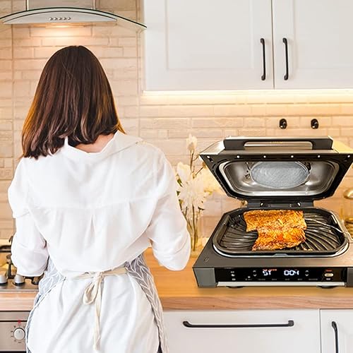 Miniatura 6 de BYKITCHEN Escudo de salpicaduras de acero inoxidable para parrilla Ninja Fg551 Foodi Smart XL, accesorios de parrilla Ninja XL, piezas de repuesto