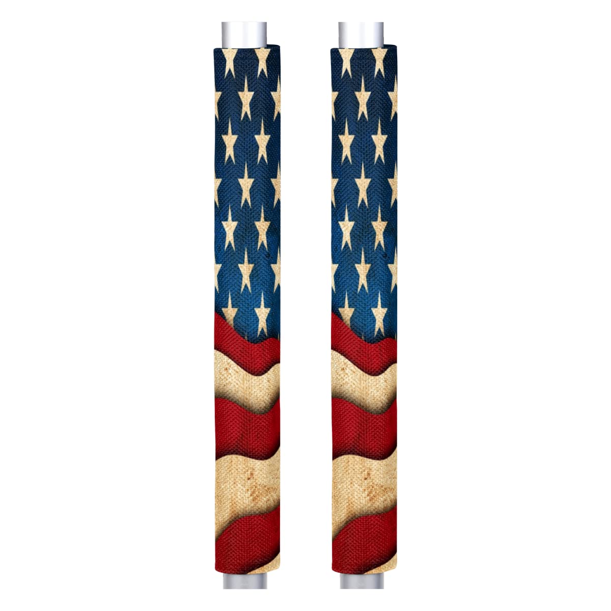 Pardick 4th of July USA Flag Refrigerator Door Handle Covers Set of 2 Washable Fridge Dishwasher Oven Mocrowave Door Decor Protector Handle Cover Keep Your Kitchen Appliance Clean