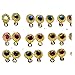 Basuri Creation® Laddu Gopal Beautiful Deity Earings/Deity Tops for All Idols/Mix Colours/Set of 6 (Size 4no) 2214
