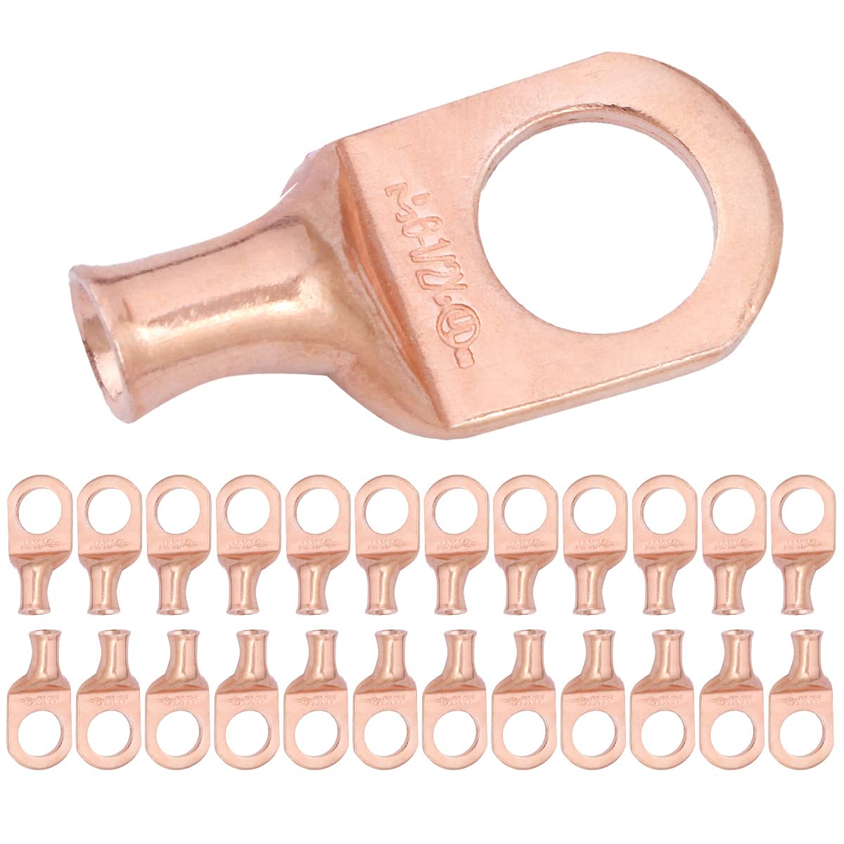 SELTERM 25pcs 6 AWG Battery Lugs