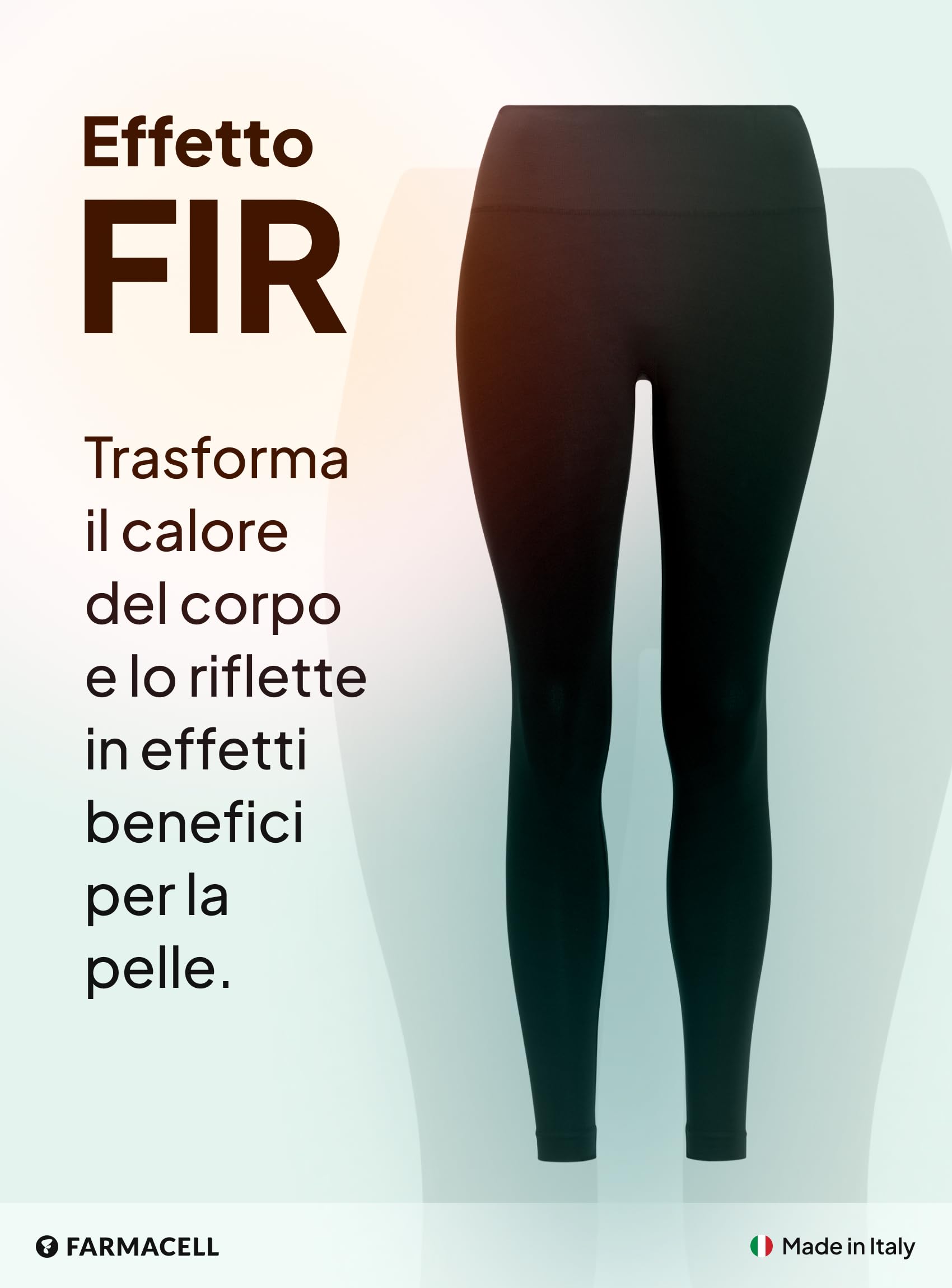 FarmaCell Leggings Anticellulite Donna Modellante con Effetto Fir, Made in Italy, 609YM