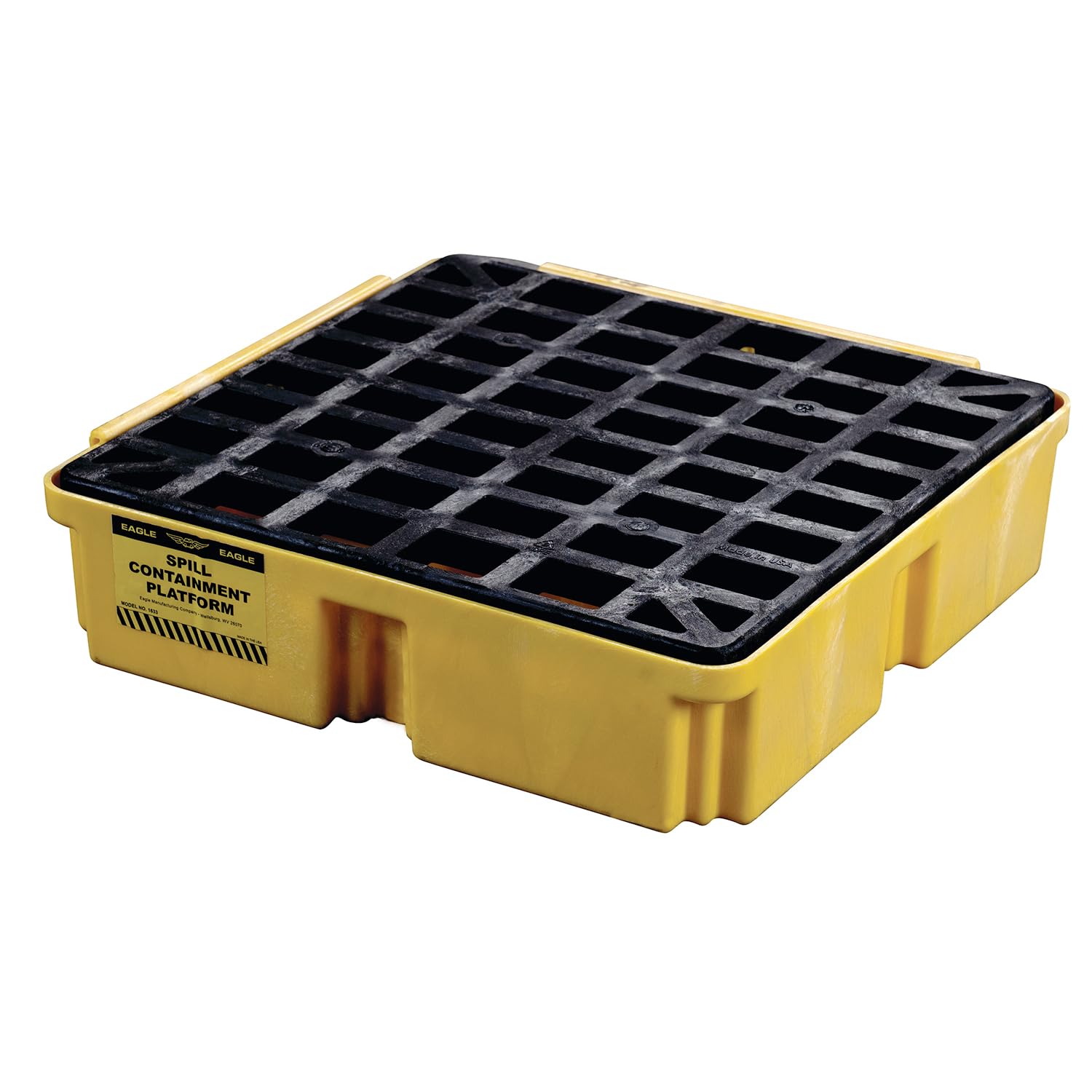 Eagle 2 Drum Spill Containment Pallet with Drain, Forklift Pockets, Yellow — Amazon image 24