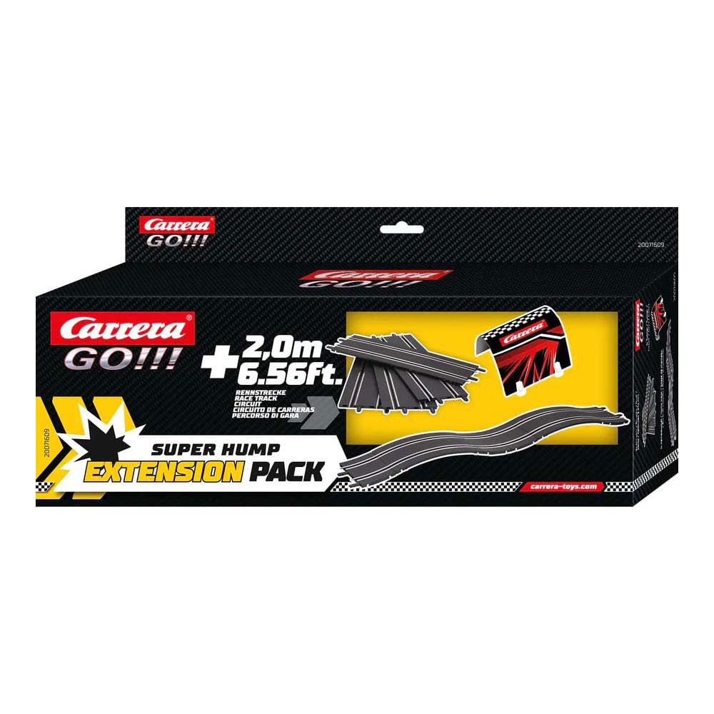 Carrera GO!!! Track Extension Pack Super Hump 2 Metres Additional Track With 4 Straights, 2 Humpback Sections & 1 Tunnel, Compatible With All Slot Racing Tracks