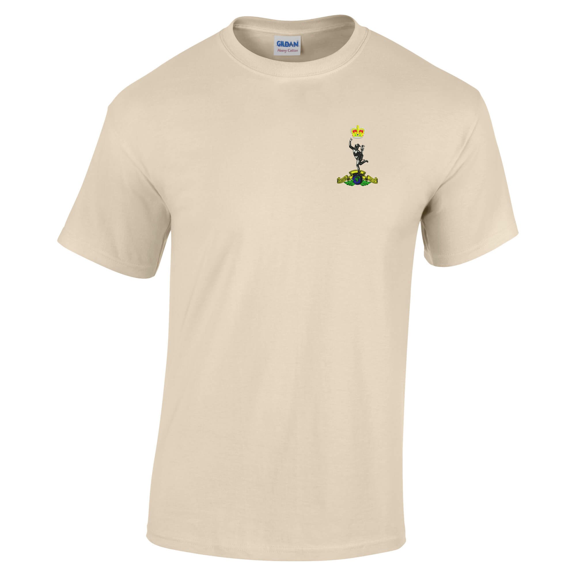 Pineapple Joe's Men's Sand Royal Corps Of Signals Embroidered T-Shirt - Medium