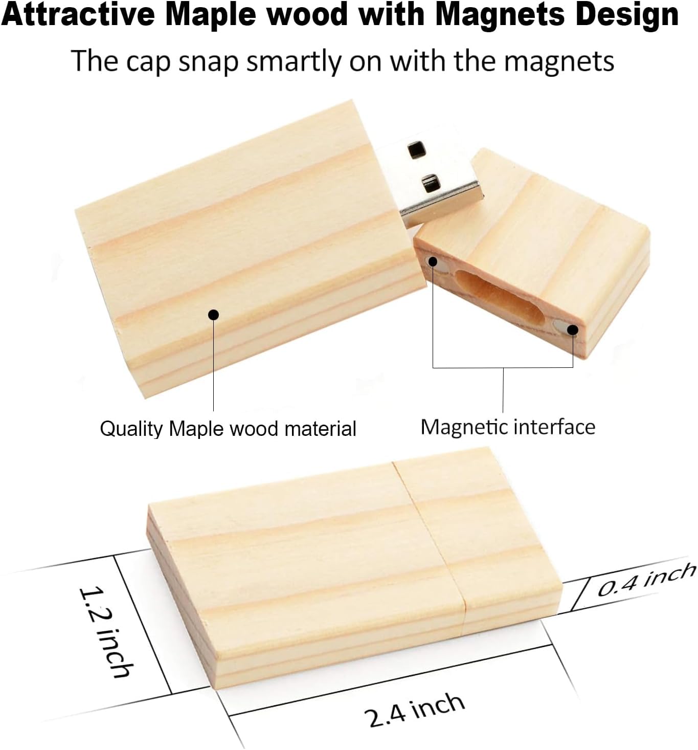 Pendrive 8GB, Chiavette USB 11 Pezzi In Legno, Pen Drive 8GB USB 2.0, Pennetta USB, for PC/Laptop/Smart TV, Perfetto come regalo, In Legno D'acero