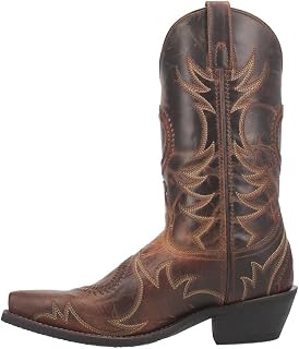 Tan Jag Mens Leather Snip Toe Western Boots 68425