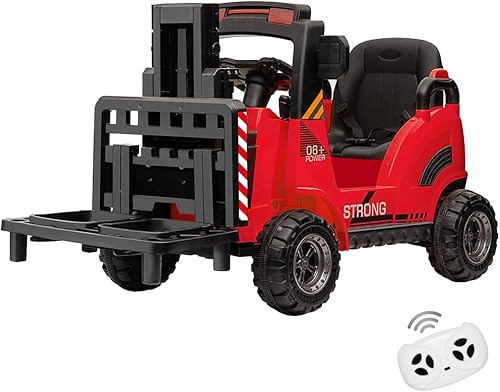 Carretilla elevadora de 12 V, coche eléctrico de construcción con control remoto, horquilla y palet elevable, 2 velocidades, música, USB, MP3 y disponible en Yaxa Peru