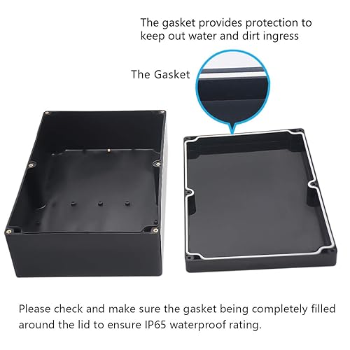 Miniatura 4 de Zulkit. - Caja de plástico impermeable ABS IP65. - Caja de derivación eléctrica - color negro.