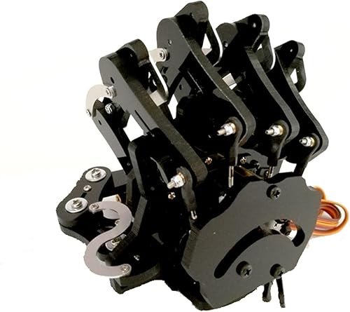 Miniatura 2 de LXSWY Brazo robot de mano con cinco dedos y 5 dedos abrazadera de palma con acabado de garra mini biónico montado a mano kit de bricolaje color un
