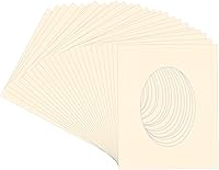 Vista 350 de CountryArtHouse Marco ovalado verde cazador de 5 x 7 pulgadas, sin ácidos, con núcleo blanco, corte biselado para fotos de 4 x 6, se adapta a marcos