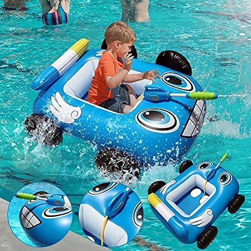 Car Pool Toys For Kids Pool Float Kids Toddler Floaties With Toy Gun Inflatbale Pool Floats For Baby Kids Inflatable Boat Water Toys Pool Party Decorations #TOP28
