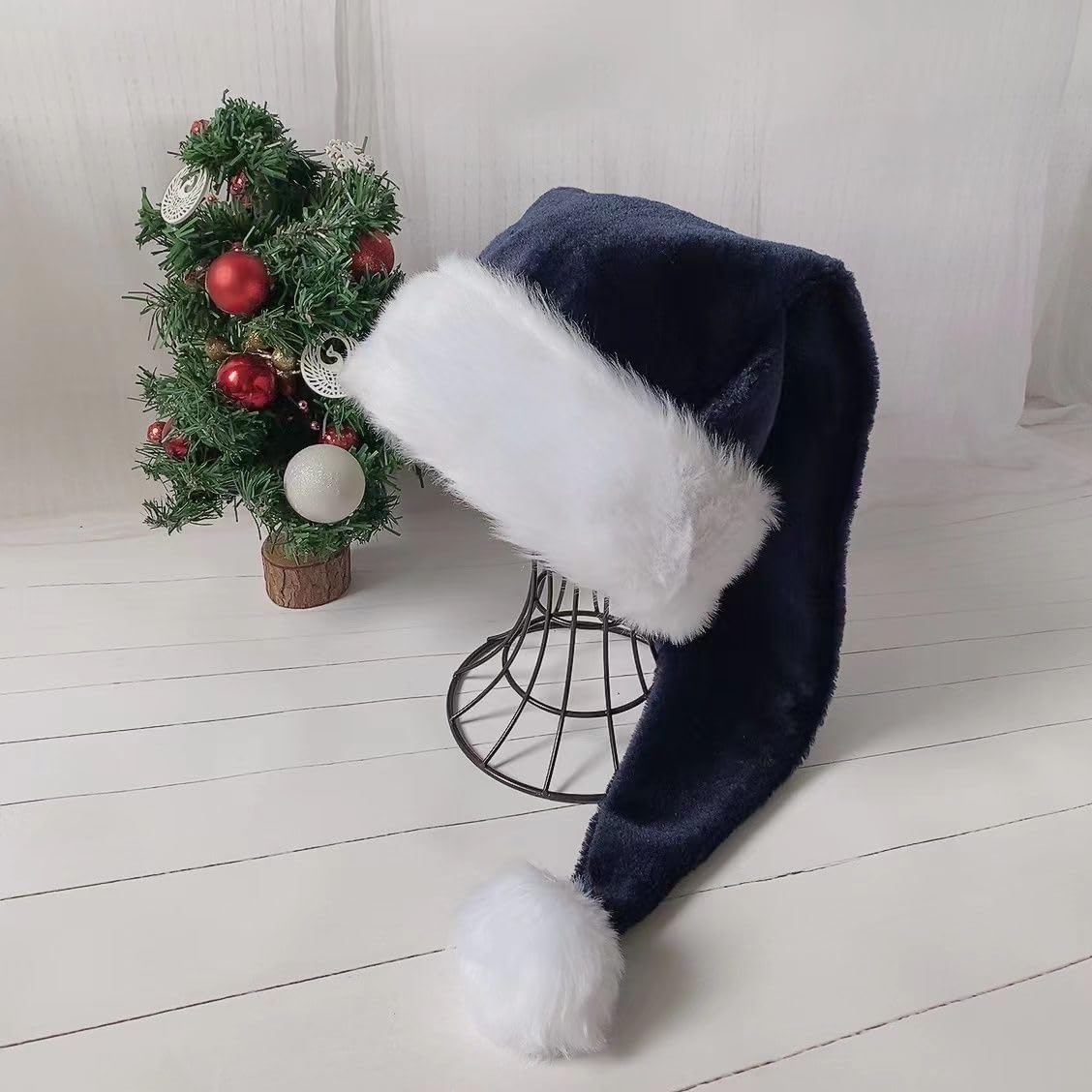 YYCRAFT Long Santa Hat Deluxe Christmas Hat for Adults Unisex New Year Festive Party Christmas Supplies
